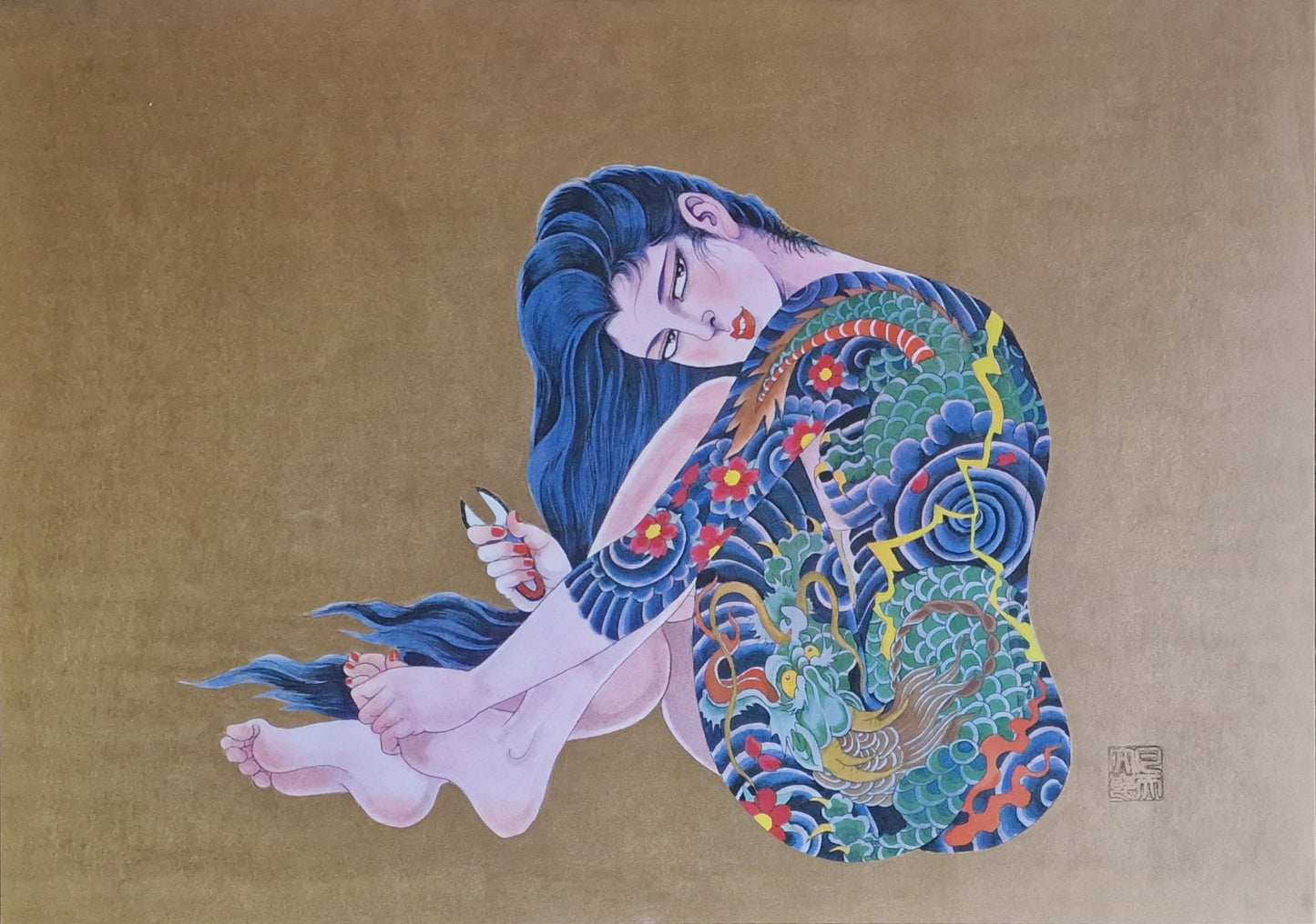 Litografías (12) Bonten Taro - Colección de encantadoras bellezas tatuadas - Japón - Década de 1970-1980