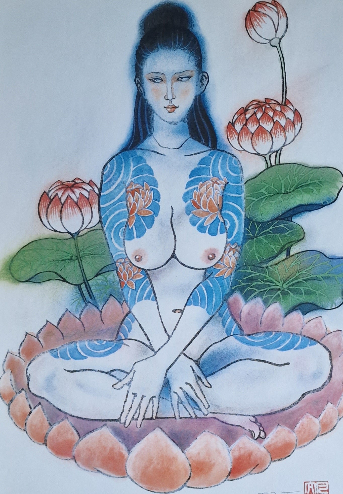 Litografías (12) Bonten Taro - Colección de encantadoras bellezas tatuadas - Japón - Década de 1970-1980