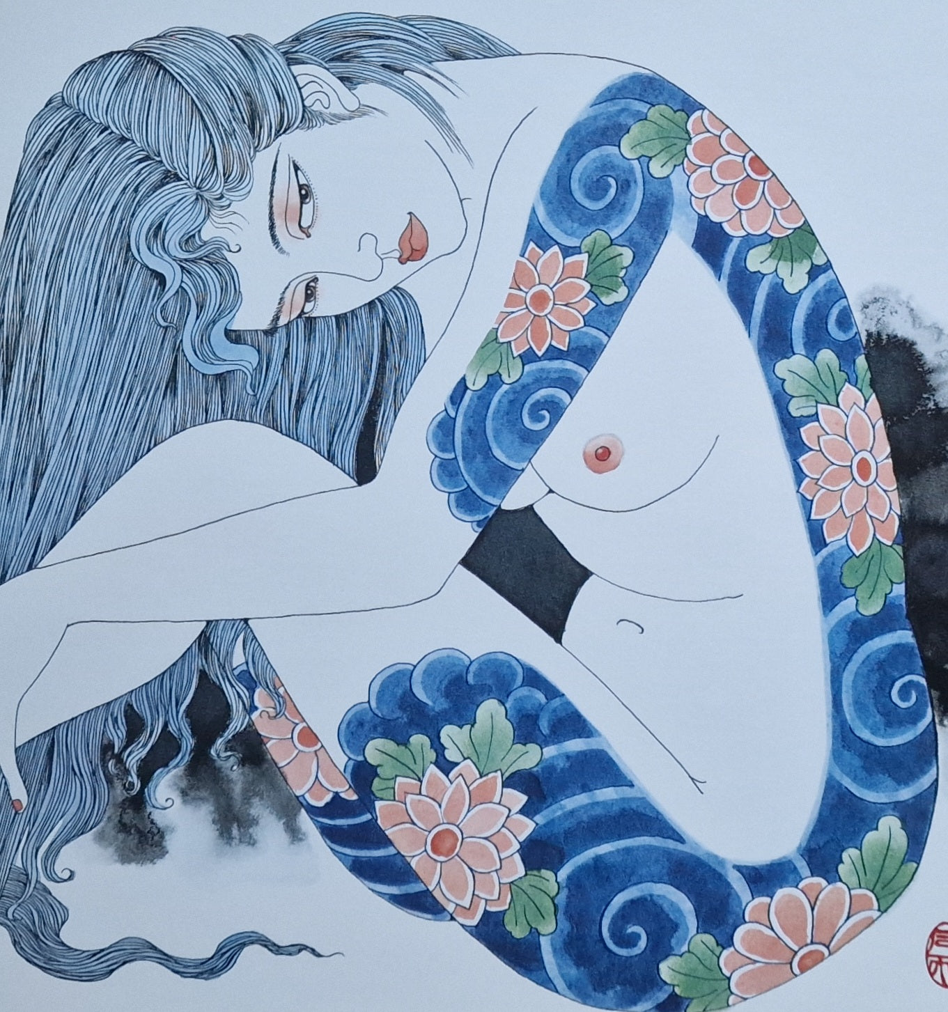 Litografías (12) Bonten Taro - Colección de encantadoras bellezas tatuadas - Japón - Década de 1970-1980