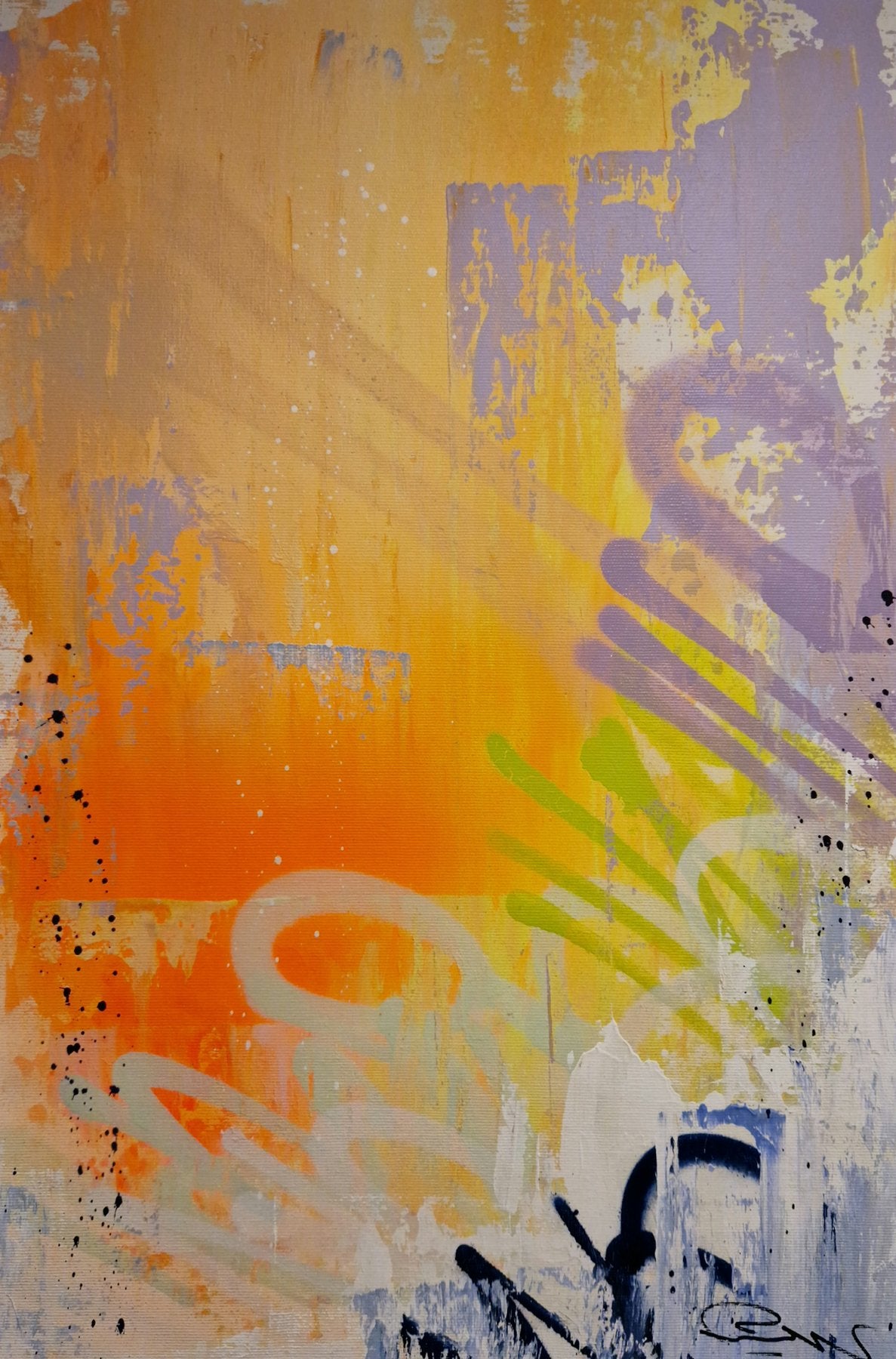 Mr Oreke - FRESH PAINT - Acrylic and spray paint on cotton canvas