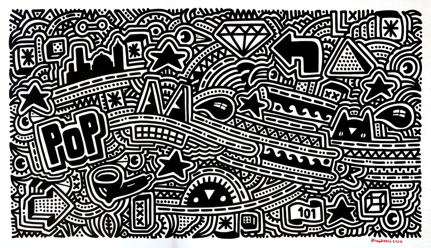 Ottograph - El horizonte - Técnica mixta - 2024