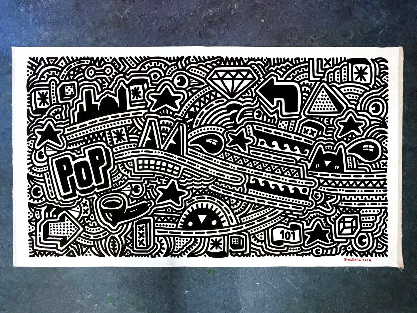 Ottograph - El horizonte - Técnica mixta - 2024