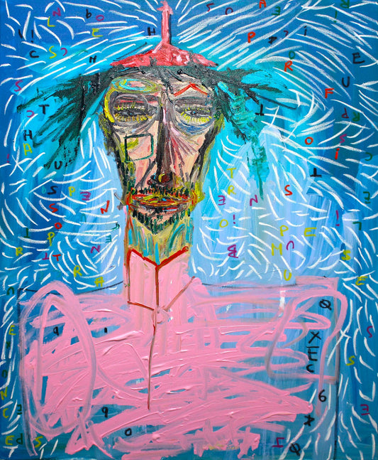 0xec6d0 - L'habit ne fait pas le moine - Mixed media on canvas