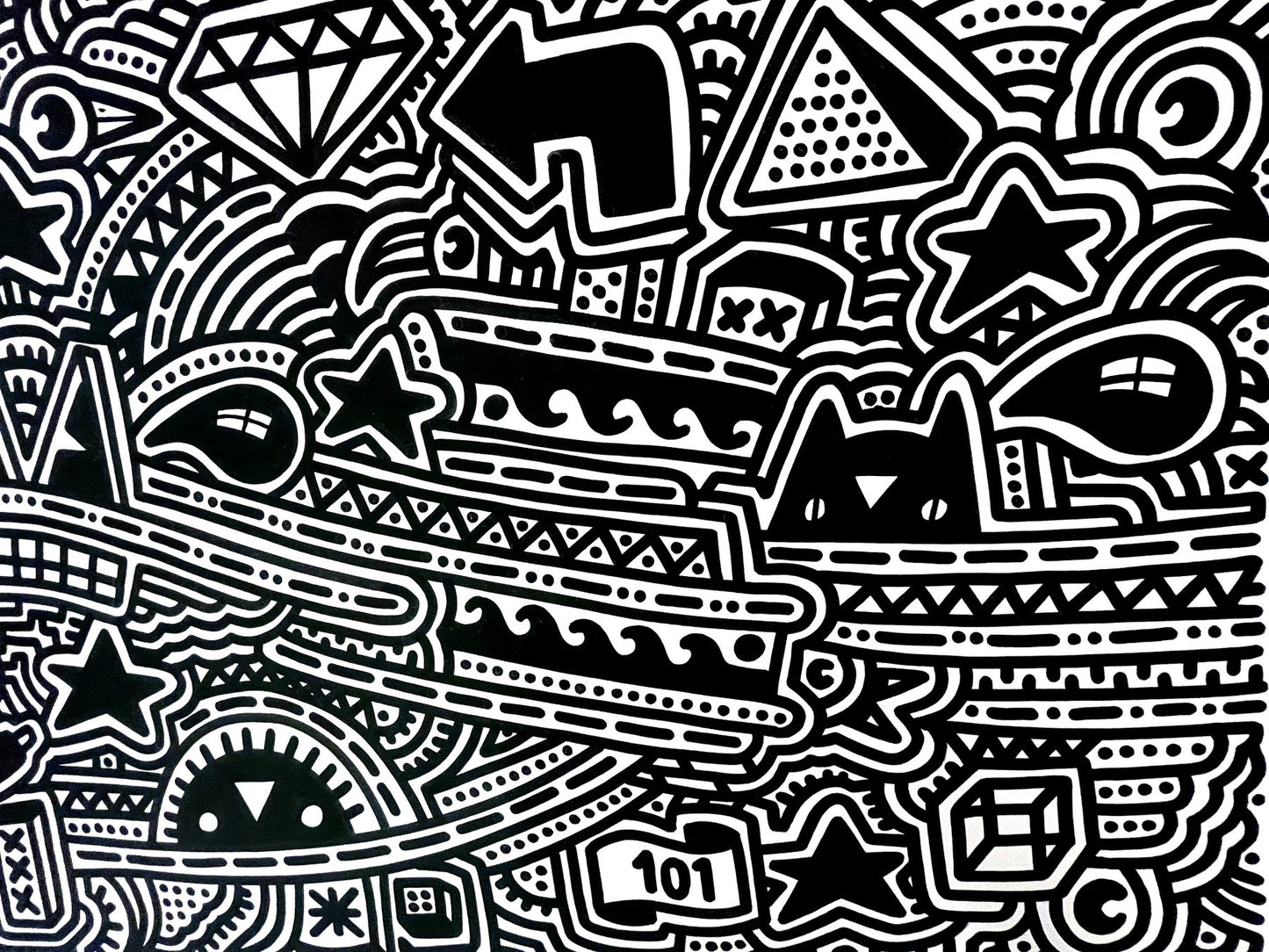 Ottograph - El horizonte - Técnica mixta - 2024