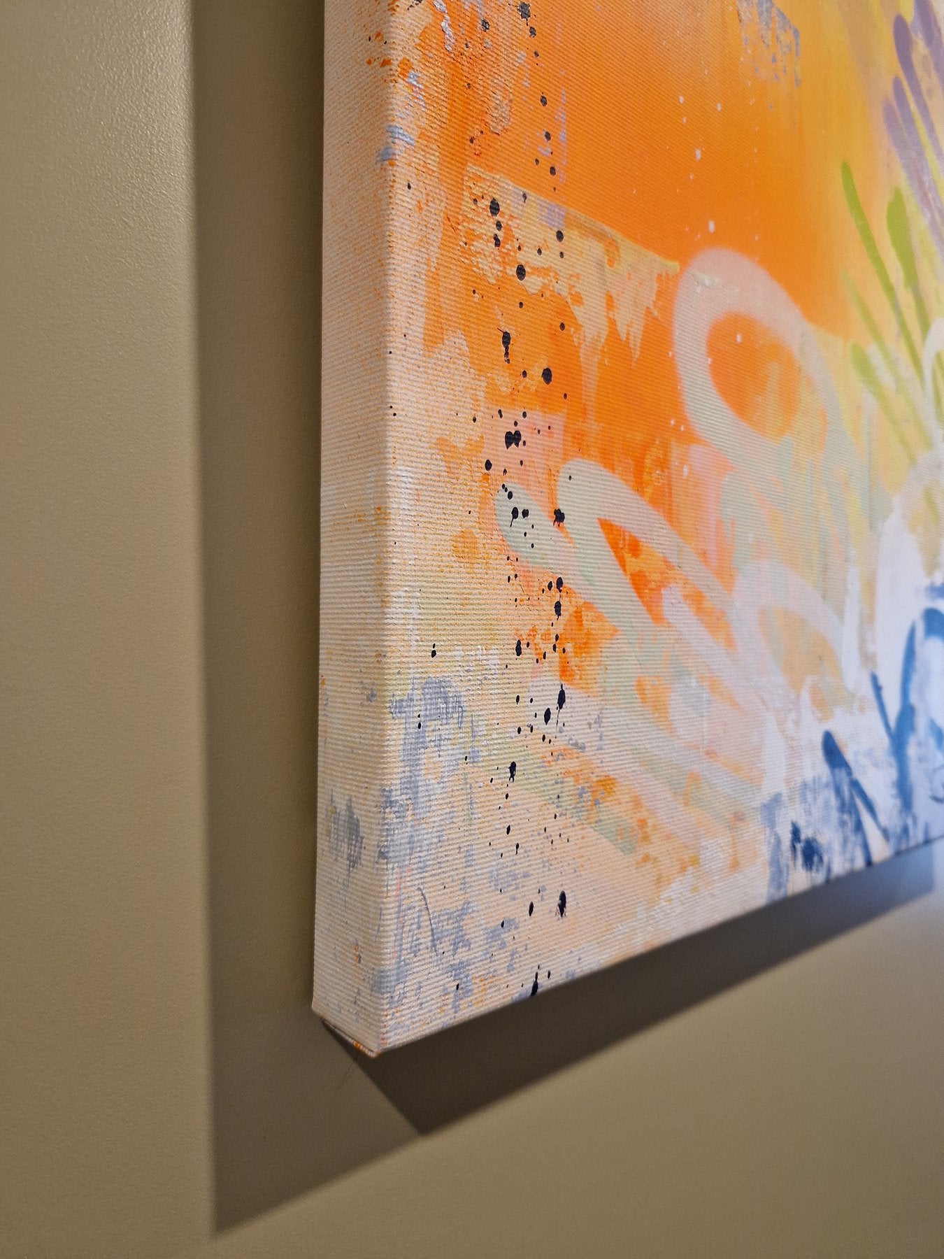 Mr Oreke - FRESH PAINT - Acrylic and spray paint on cotton canvas