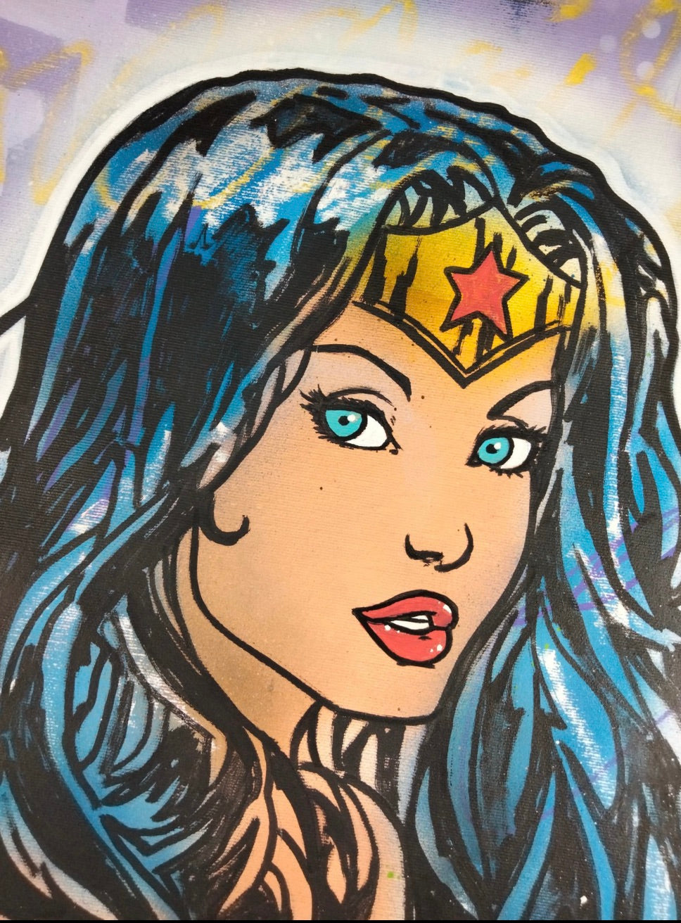 Hipo - Wonder Woman - It's always the right time to give a little love - Spray paint and acrylic