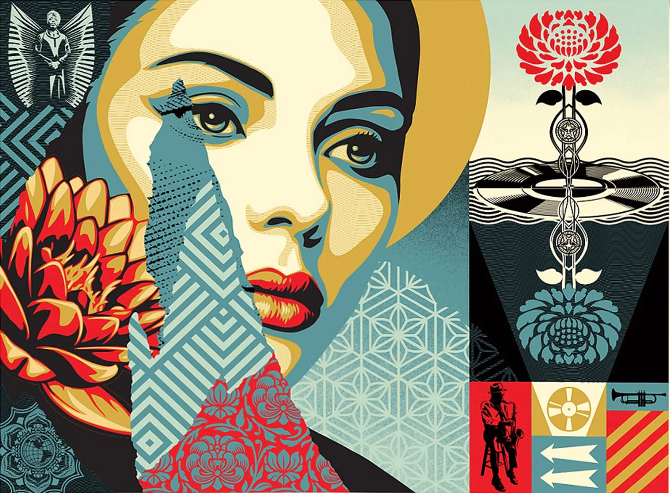 Shepard Fairey – Harmonious Elements (Limited Edition Print) - 2025