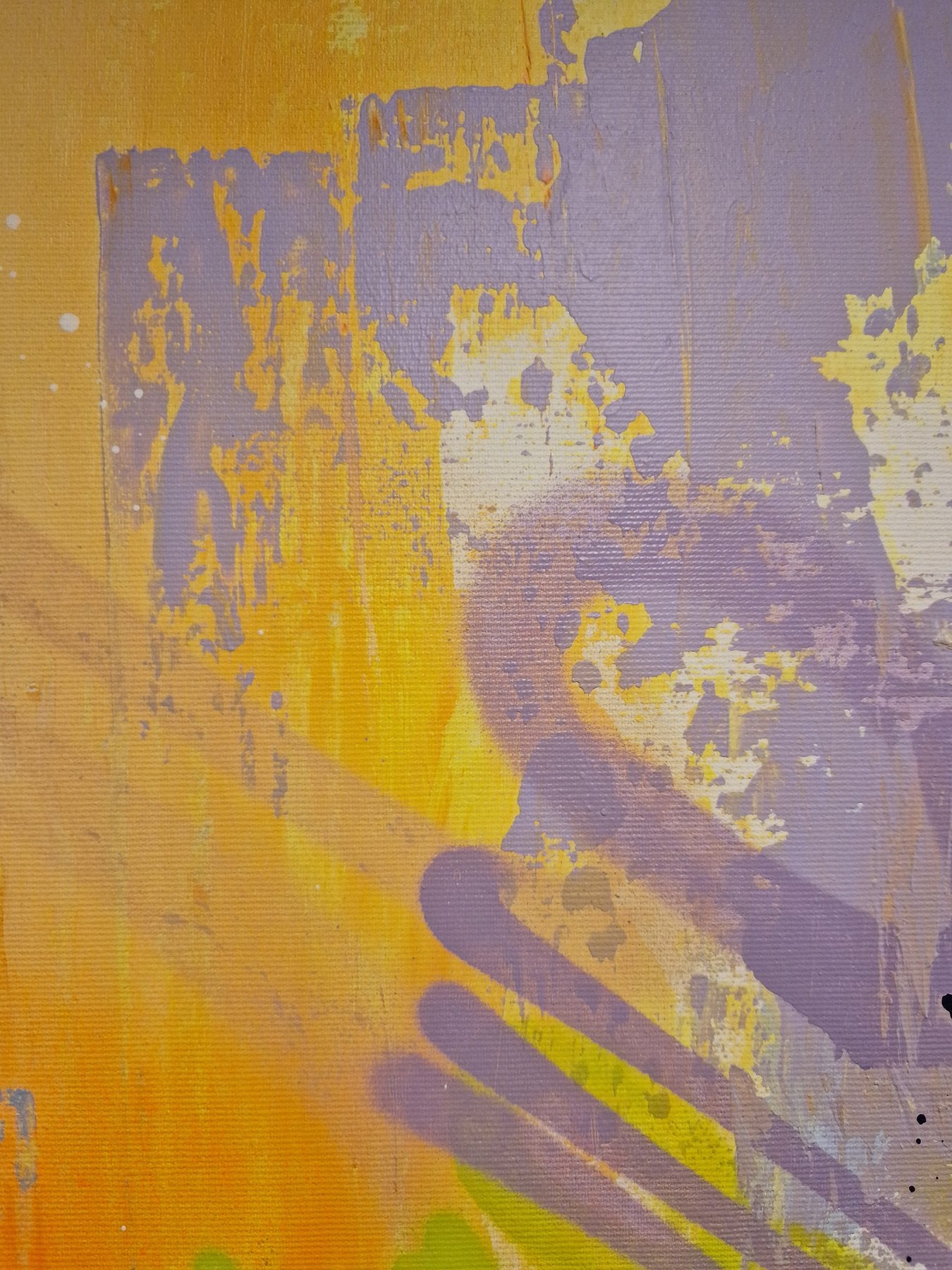 Mr Oreke - FRESH PAINT - Acrylic and spray paint on cotton canvas