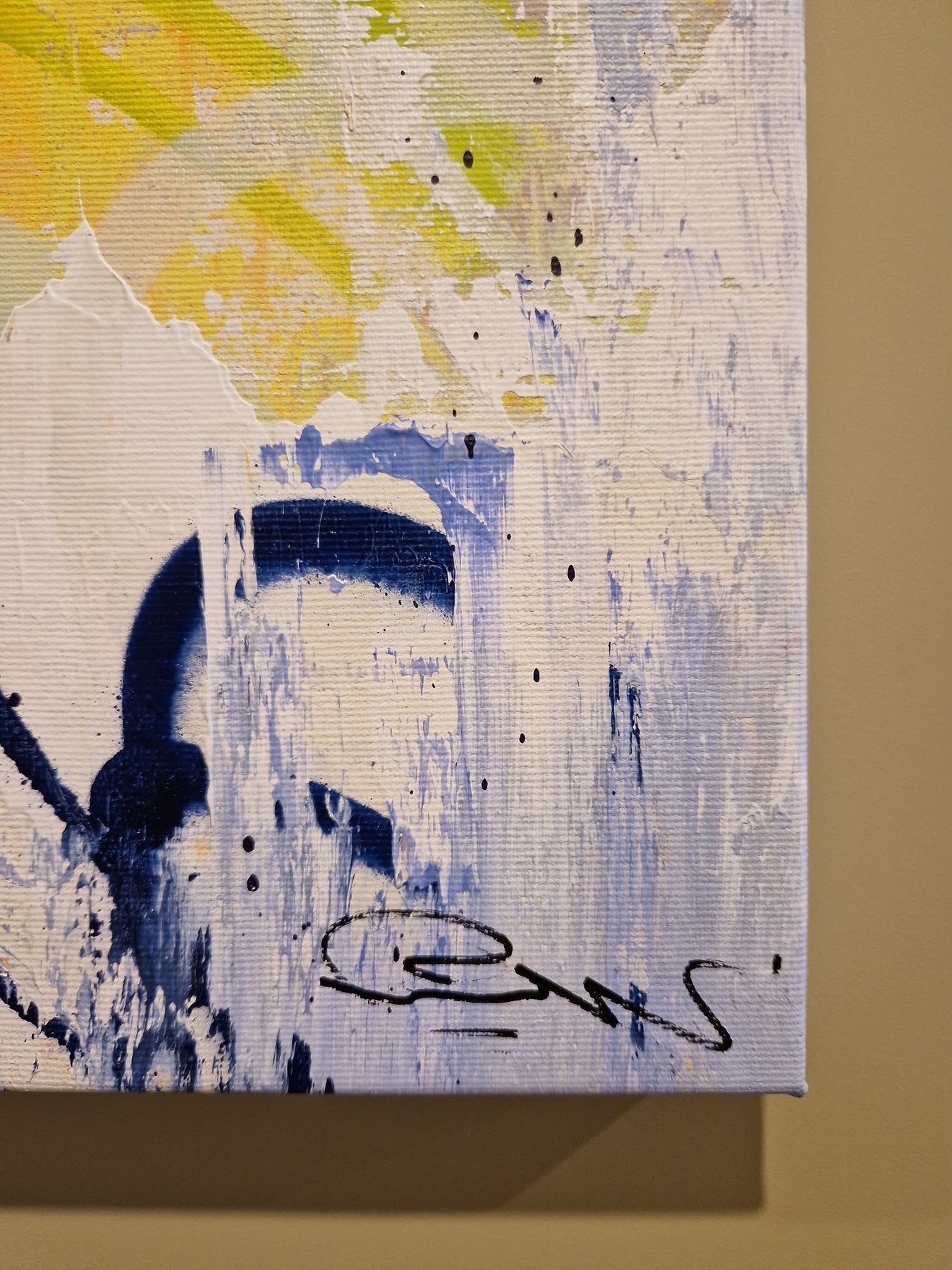 Mr Oreke - FRESH PAINT - Acrylic and spray paint on cotton canvas