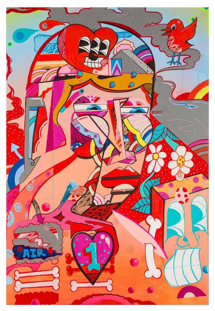 Sickboy "Touching the Times"  - Acrylic on canvas (2014)