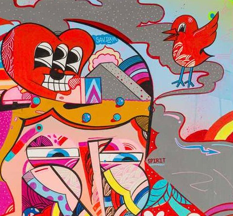 Sickboy "Touching the Times"  - Acrylic on canvas (2014)