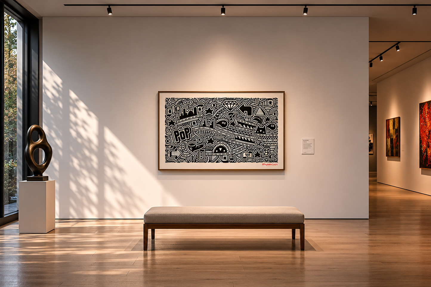 Ottograph - The Skyline - Mixed media - Hand signed