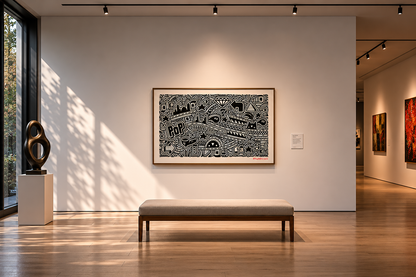 Ottograph - The Skyline - Mixed media - Hand signed