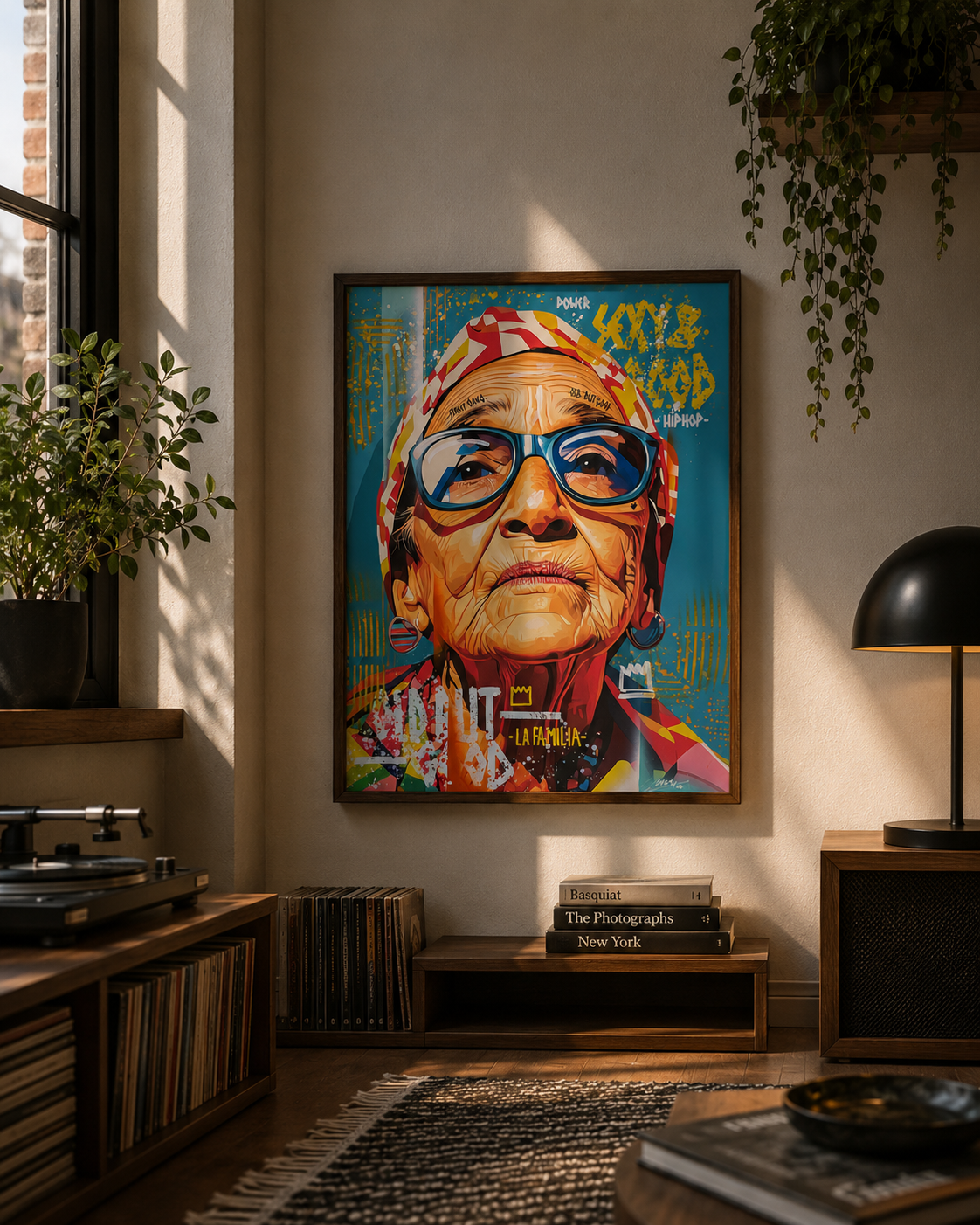 M51 - "In Memory of All Refugees" - Unique artwork painted over print