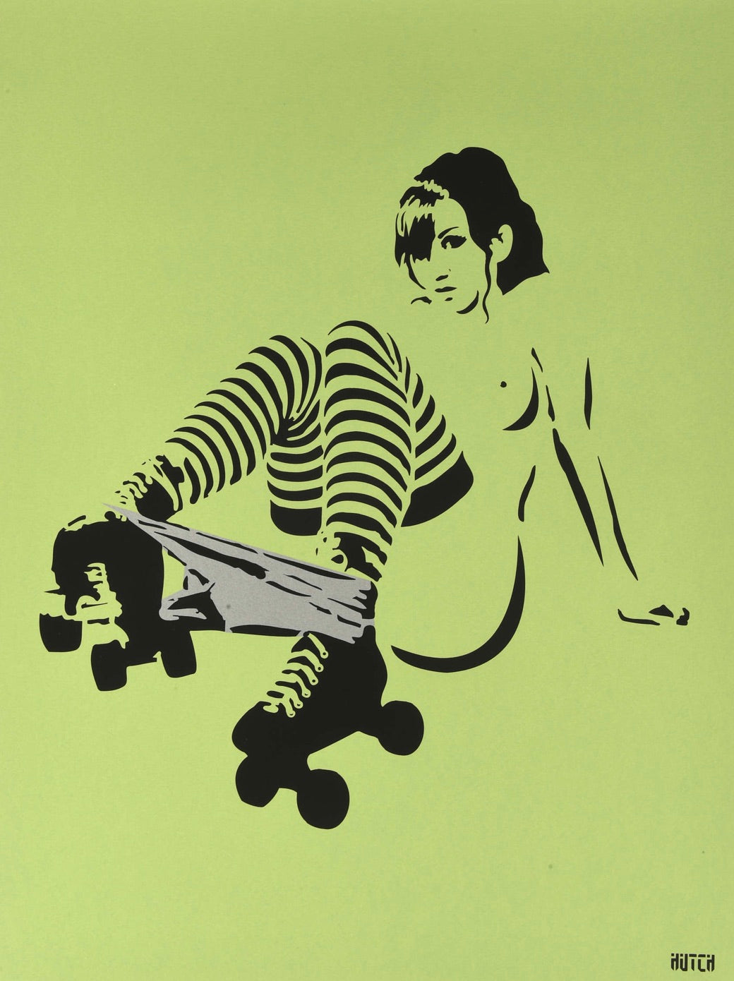 Hutch, Rollergirl (Green / Silver) - Limited and signed edition