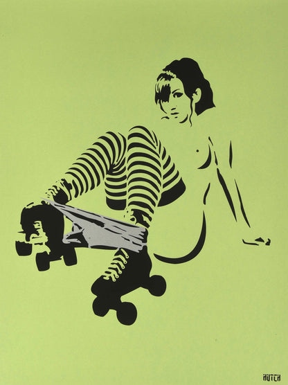Hutch, Rollergirl (Green / Silver) - Limited and signed edition