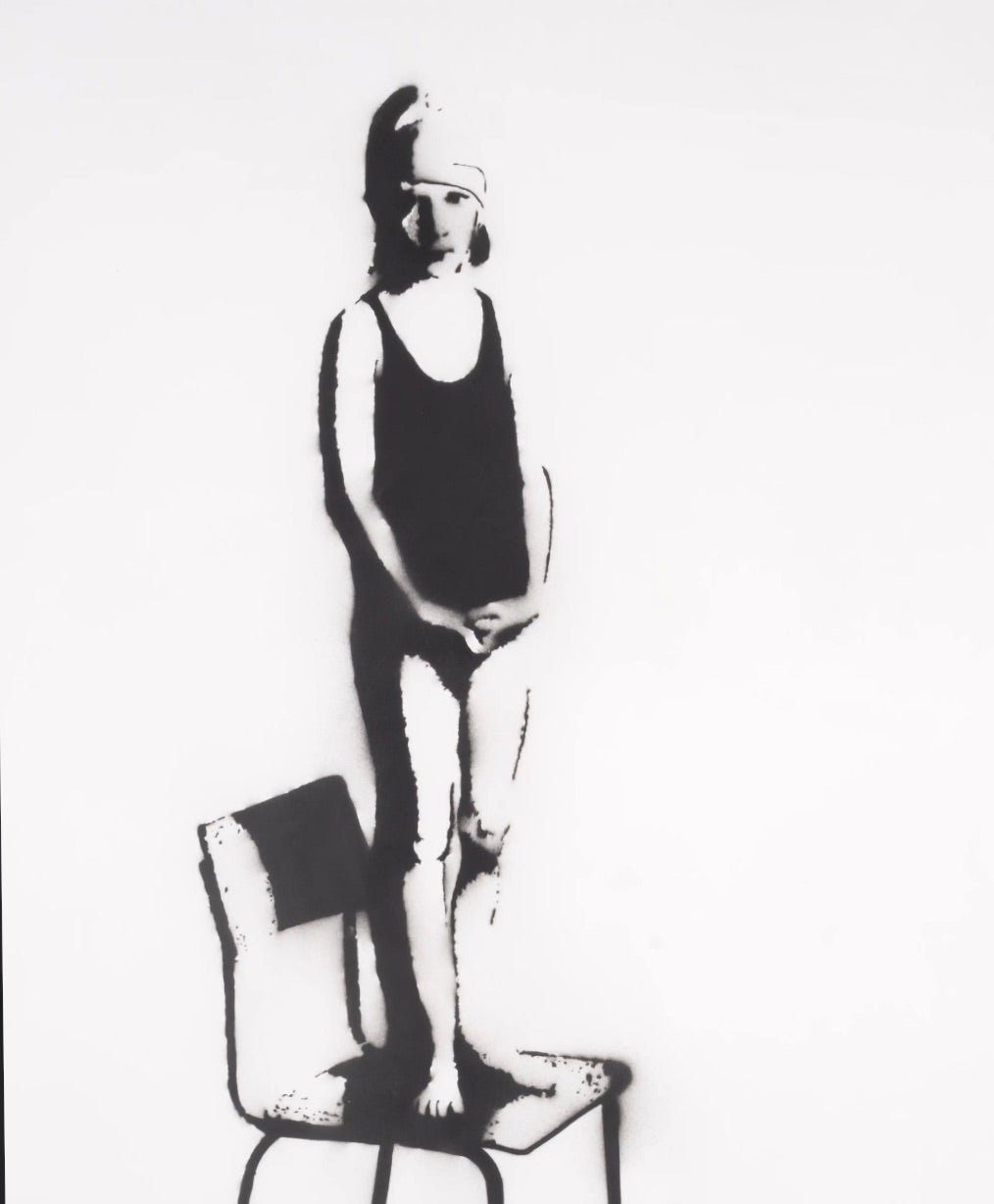 Bambi – Girl on Chair (2013) - Stencil and spray paint