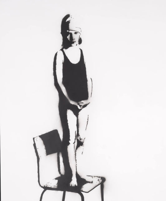 Bambi – Girl on Chair (2013) - Stencil and spray paint