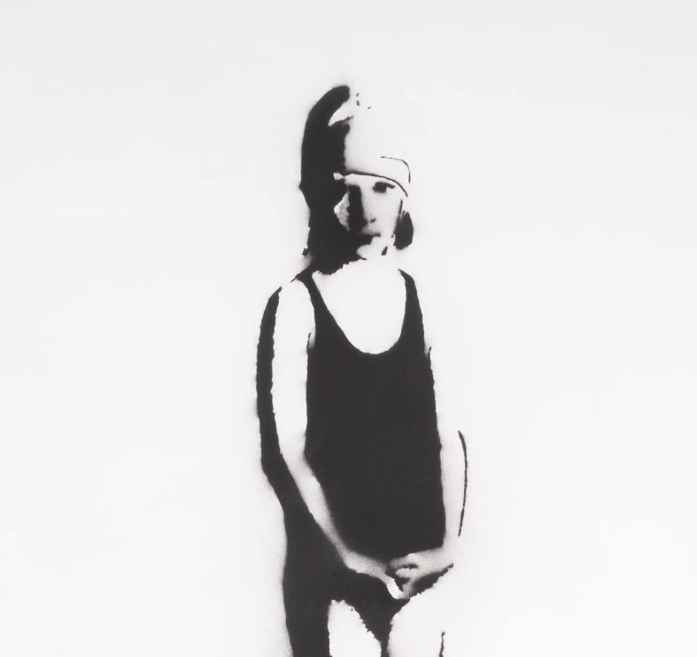 Bambi – Girl on Chair (2013) - Stencil and spray paint
